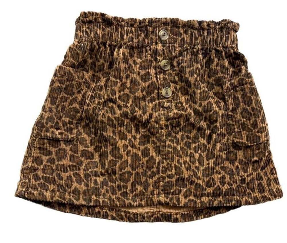 Old Navy Corduroy Skirt Size 4T Leopard Print